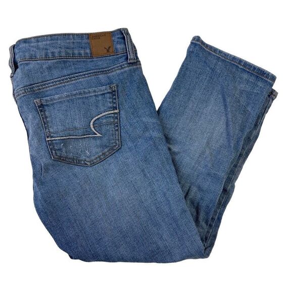 American Eagle Outfitter’s Y2K Distressed Stretch Skinny Jean - Women’s 8 - Picture 1 of 8